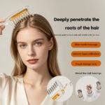 2-in-1 Hair Oil Applicator Comb with Roller Ball